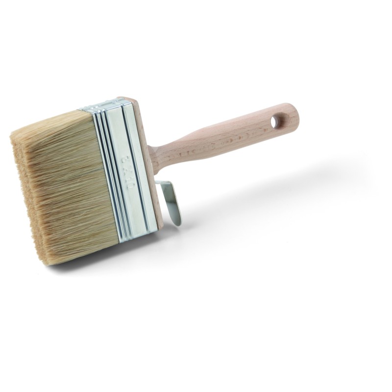 Flächenstreicher mit hellen Naturborsten und Holzgriff