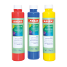 3 Flaschen Adler Aviva Colorit Abtön- bzw. Volltonfarbe, Symbolbild in Farbe rot, blau, gelb