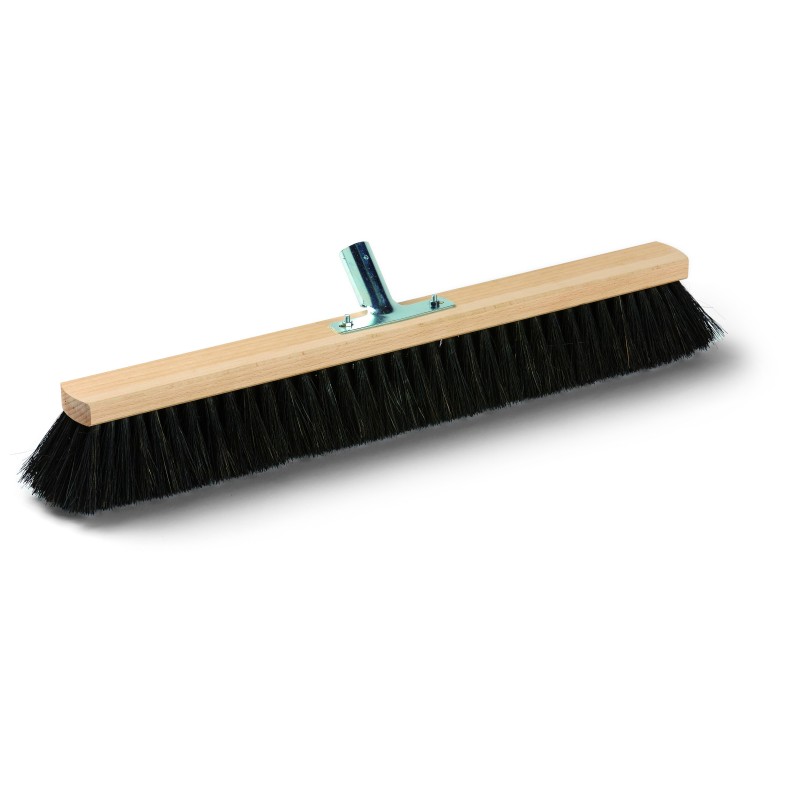 Holzbesen für Innenbereich mit schwarzer Naturfaser