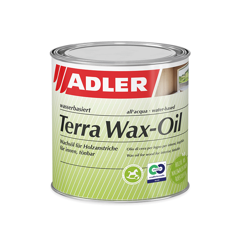 Dose Terra Wax-Oil von Adler für Holzanstriche innen