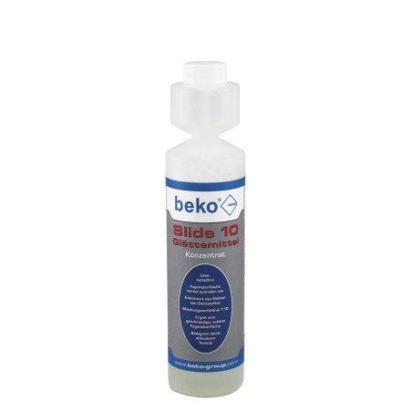 Flasche Glättemittel Konzentrat für Dichtstoffe von beko mit einem  Mischungsverhältnis von 1:10
