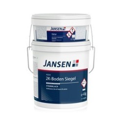 2 Dosen gestapelt - Jansen Aqua 2K Bodensiegel (4 kg Lack + 1 kg Härter)