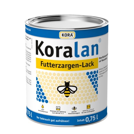 Eine Dose Koralan Futterzargenlack - farbloser Schutzanstrich für Imkereien