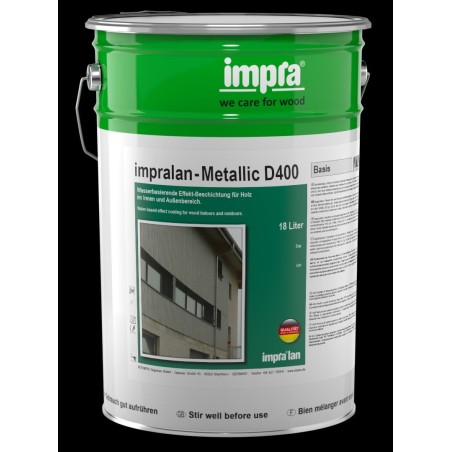 Eine Dose Impralan Metallic D400 - Effektbeschichtung für Holz innen und außen