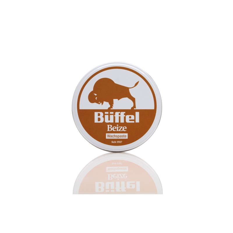 Eine Dose Büffel Beize hellbraun Wachspaste