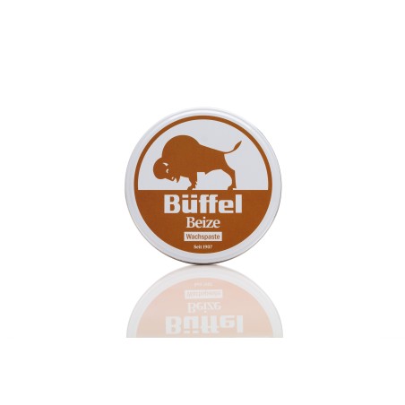Eine Dose Büffel Beize hellbraun Wachspaste