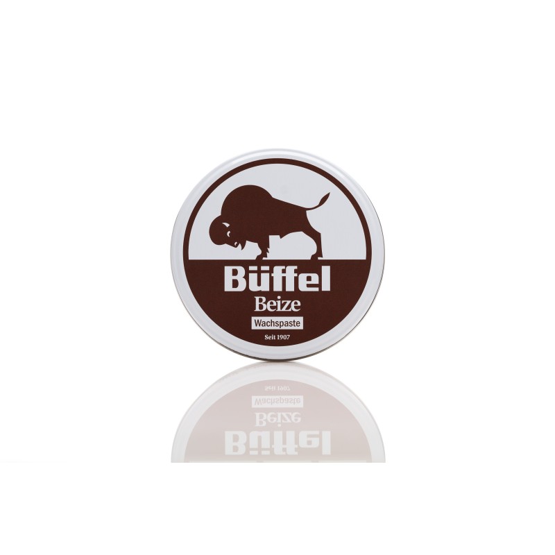 Eine Dose Büffel Beize dunkelbraun Wachspaste