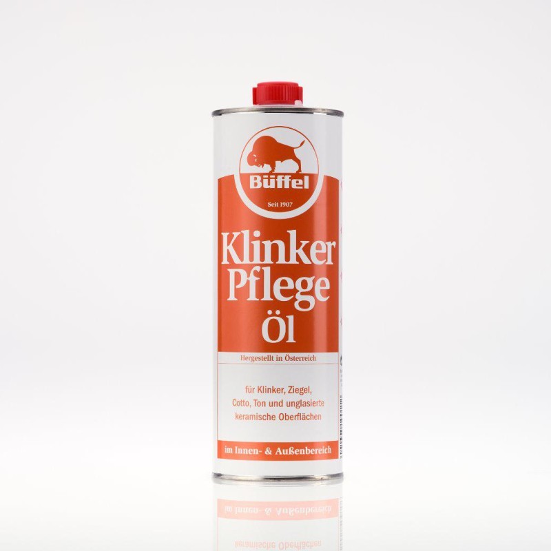 Eine Flasche Büffel Klinker Pflegeöl