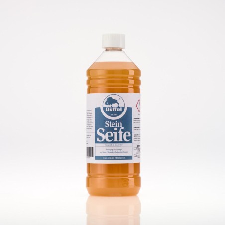 Eine Flasche Büffel Steinseife