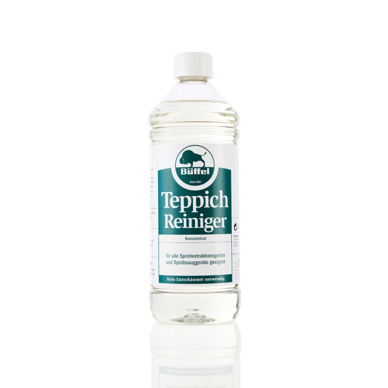 Eine Flasche Büffel Teppichreiniger