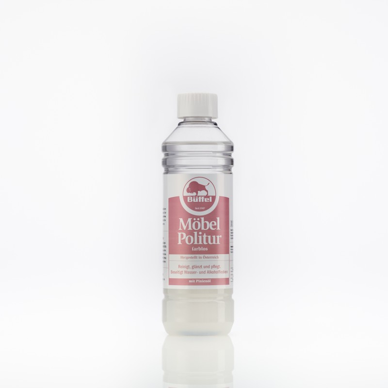 Eine Flasche Büffel Möbelpolitur