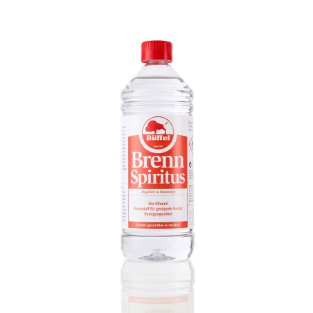 Eine Flasche Büffel Brennspiritus